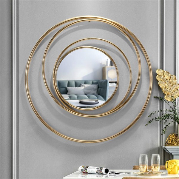 Püff Gold Dekoratif Ayna