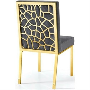 Bal Peteği Gold Dekoratif Sandalye